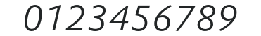 DTLProkyonTLight Italic numbers preview
