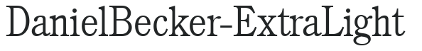 DanielBecker-ExtraLight letters preview