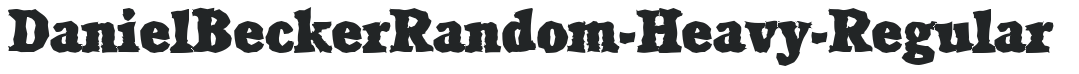 DanielBeckerRandom-Heavy-Regular letters preview