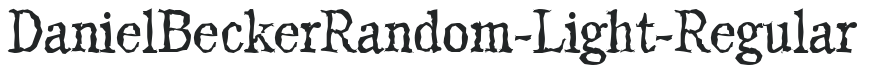 DanielBeckerRandom-Light-Regular letters preview