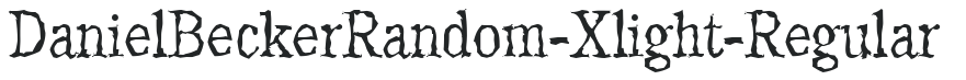 DanielBeckerRandom-Xlight-Regular letters preview