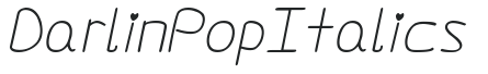Darlin' Pop Italics preview