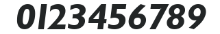 DavidBecker Bold Italic numbers preview