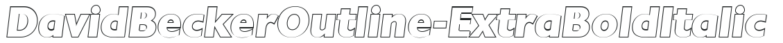 DavidBeckerOutline-ExtraBold Italic preview