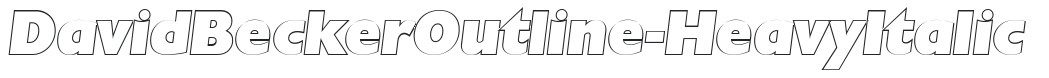 DavidBeckerOutline-Heavy Italic preview