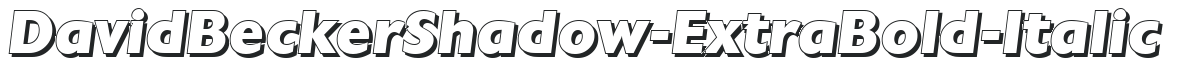DavidBeckerShadow-ExtraBold-Italic preview