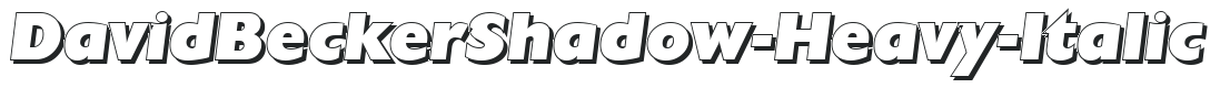 DavidBeckerShadow-Heavy-Italic preview