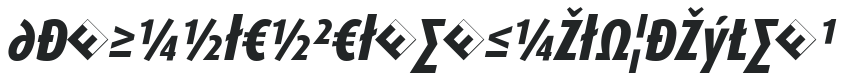 DaxCondensed-ExBoldItalicExp preview