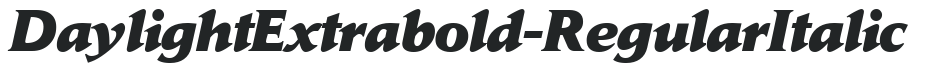 DaylightExtrabold-RegularItalic preview