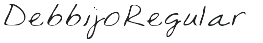 Debbijo Regular letters preview