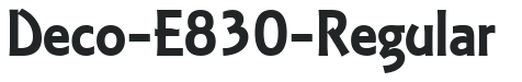 Deco-E830-Regular letters preview