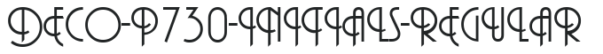 Deco-P730-Initials-Regular letters preview