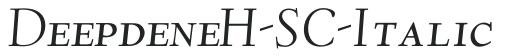 DeepdeneH-SC-Italic preview