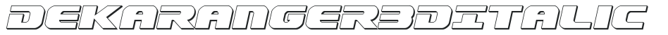 Dekaranger 3D Italic preview
