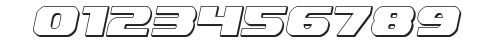 Dekaranger 3D Italic numbers preview