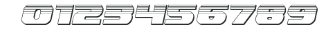 Dekaranger Chrome Italic numbers preview
