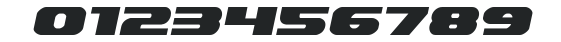 Dekaranger Expanded Italic numbers preview