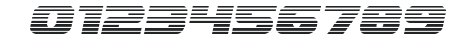 Dekaranger Gradient Italic numbers preview