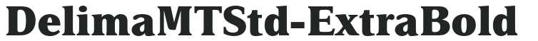 DelimaMTStd-ExtraBold letters preview