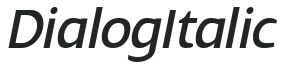Dialog Italic preview