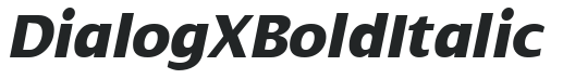 Dialog XBold Italic preview