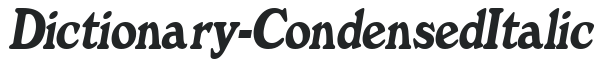 Dictionary-Condensed Italic preview