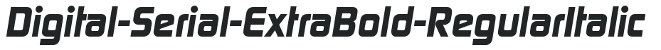 Digital-Serial-ExtraBold-RegularItalic preview