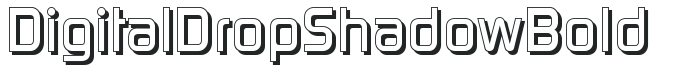 DigitalDropShadow Bold letters preview