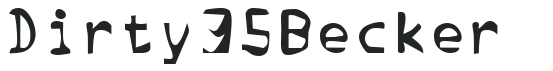 Dirty35 Becker letters preview