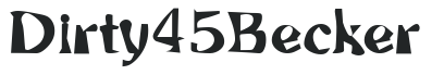 Dirty45 Becker letters preview