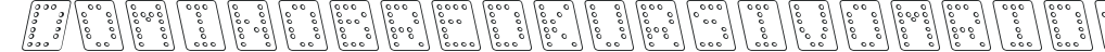 Domino bred kursiv omrids preview