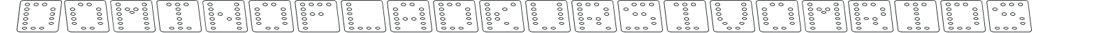 Domino flad kursiv omrids preview