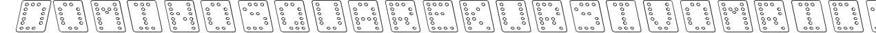 Domino square kursiv omrids preview