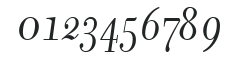 Donatora Display OSF Italic numbers preview