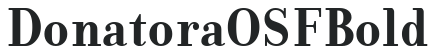 Donatora OSF Bold letters preview