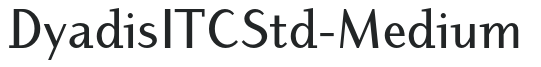 DyadisITCStd-Medium letters preview