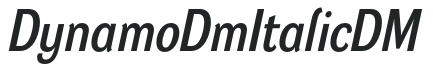DynamoDmItalicDM letters preview