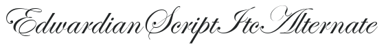 Edwardian Script Itc Alternate letters preview