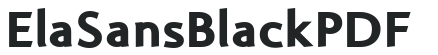 Ela Sans Black PDF preview