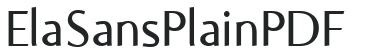 Ela Sans Plain PDF preview