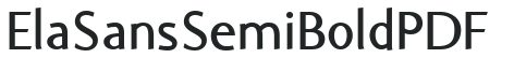Ela Sans SemiBold PDF preview