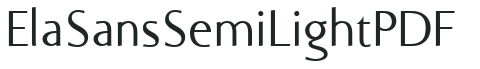 Ela Sans SemiLight PDF preview