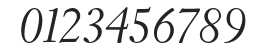 EldoradoText-LightItalicSC numbers preview