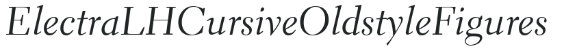 ElectraLHCursiveOldstyleFigures letters preview