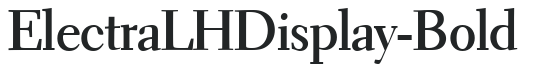 ElectraLHDisplay-Bold preview
