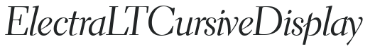 Electra LT Cursive Display preview