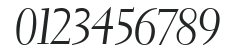 Electra LT Cursive Display numbers preview