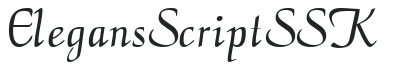 ElegansScriptSSK letters preview