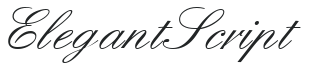 ElegantScript letters preview