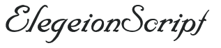 Elegeion Script letters preview